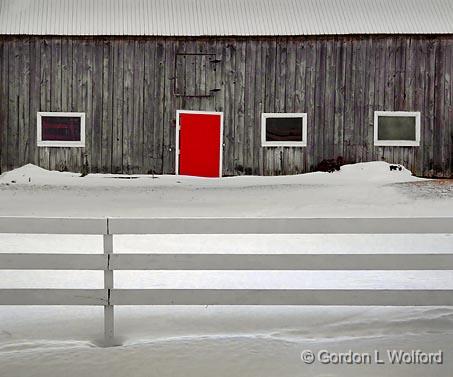 Red Barn Door_13557.jpg - Photographed near Richmond, Ontario, Canada.